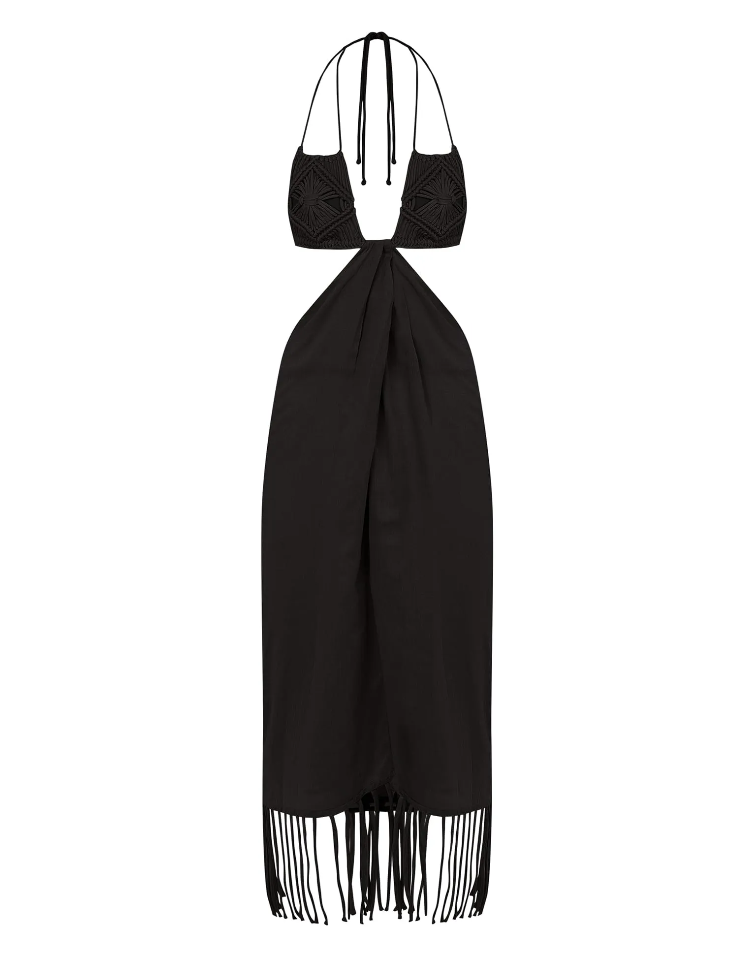 Amra Midi Dress - Black