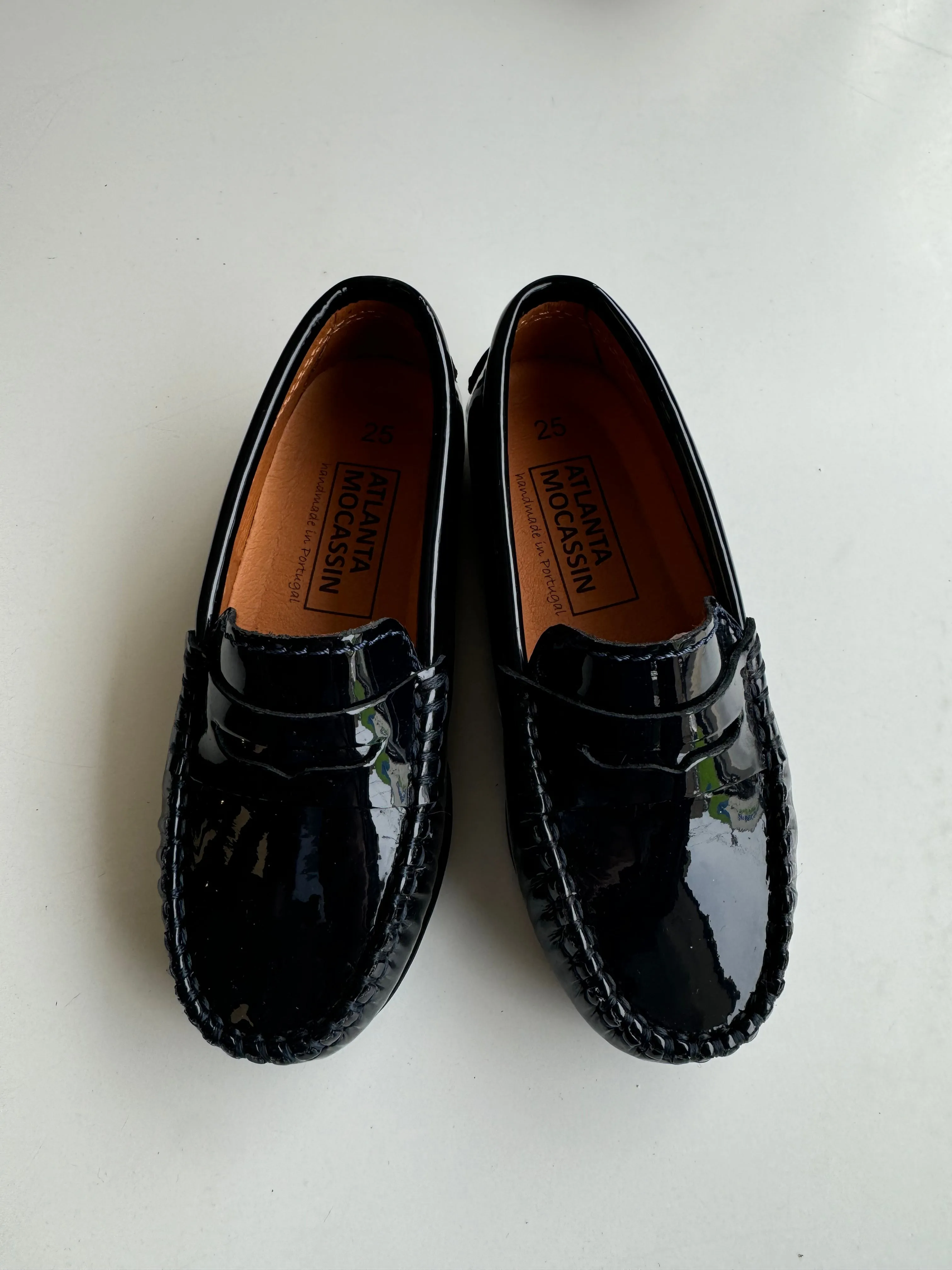 Atlanta Blue Navy Patent Penny Loafer