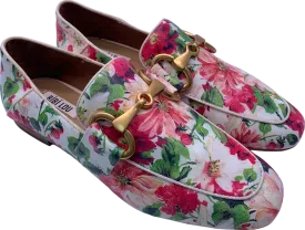 Bibi Lou Pink Floral Print Loafers UK Size 6