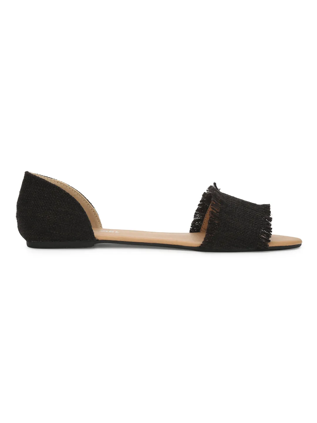 Black D'orsay Slip-on Flats