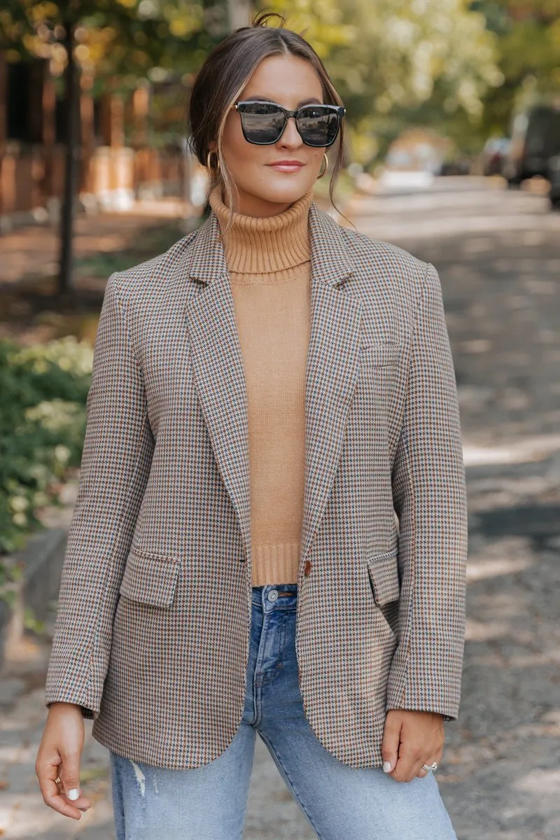 Boss Babe Oversized Plaid Blazer - FINAL SALE