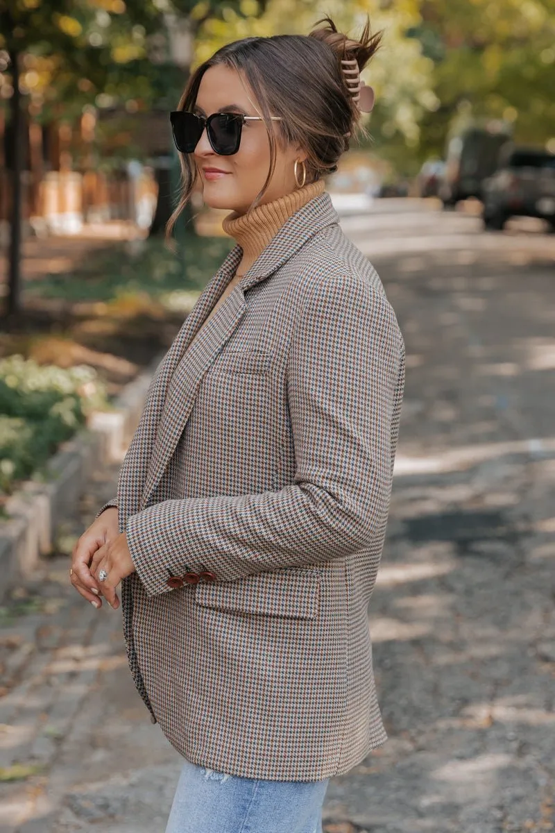 Boss Babe Oversized Plaid Blazer - FINAL SALE