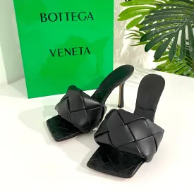 Bottega Veneta Black Lido Heeled Sandals