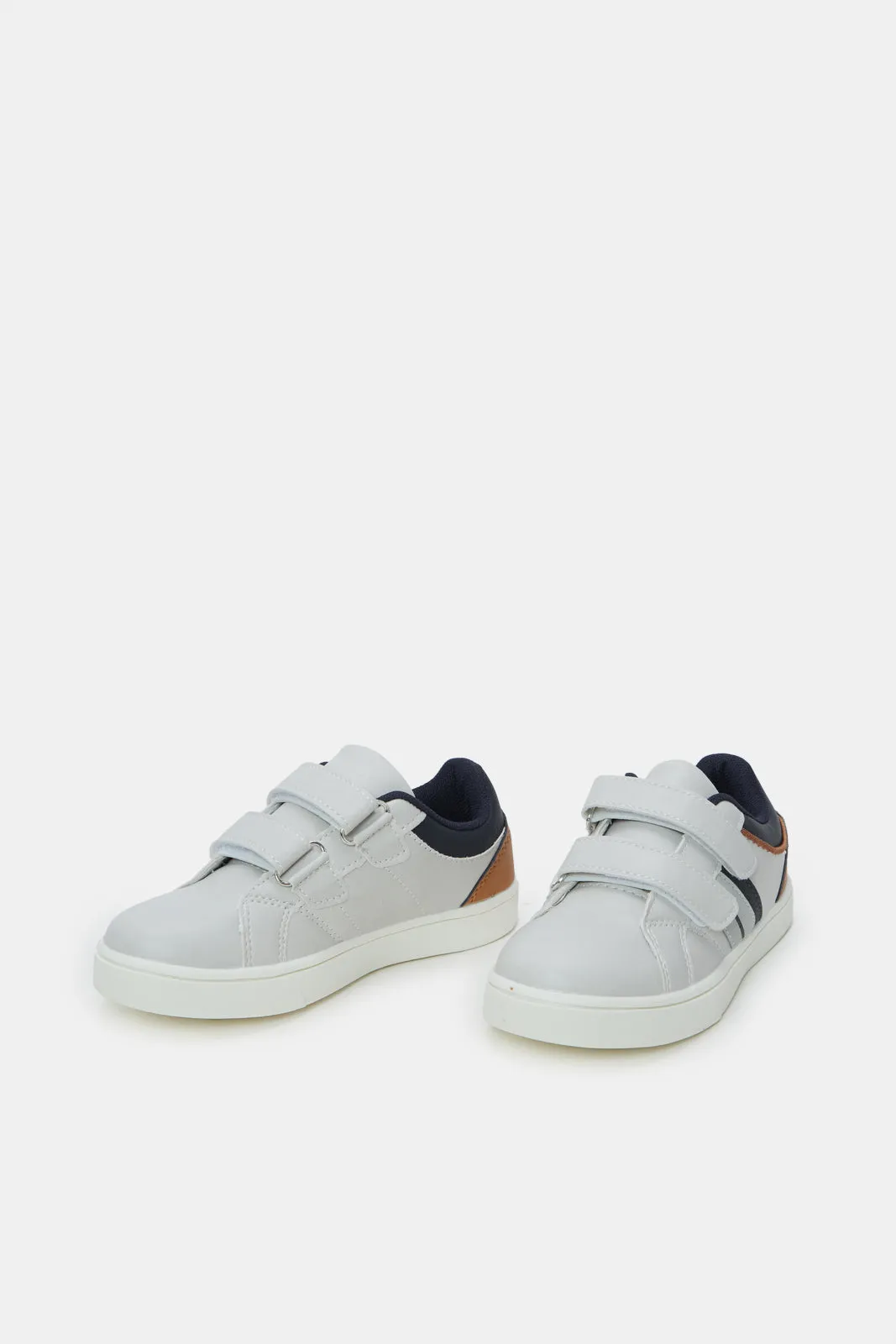 Boys Grey Colour Block Patch Sneakers