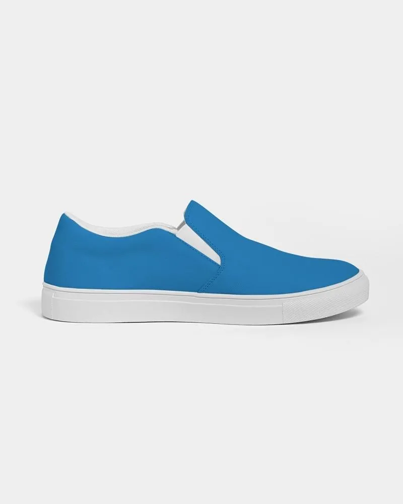 Bright Blue Slip-On Canvas Sneakers | Men's | Bright Pure Blue | C100M50Y0K0