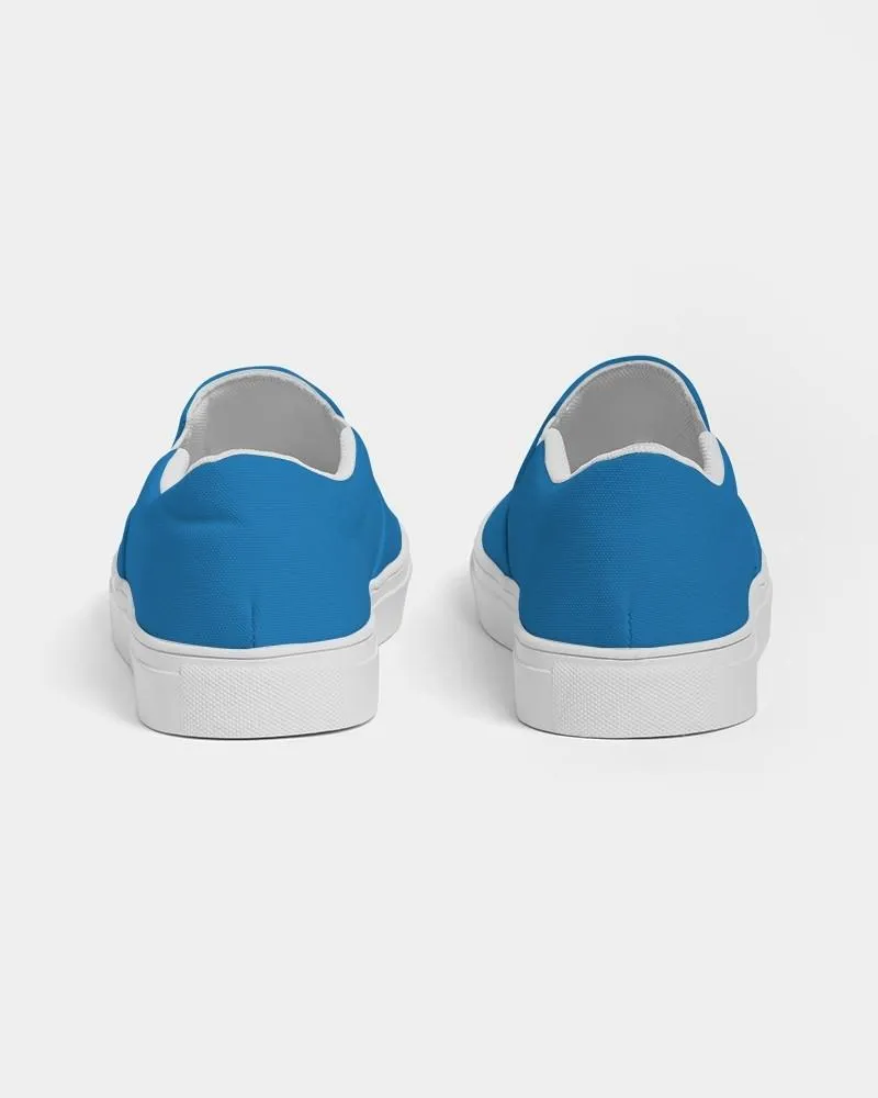 Bright Blue Slip-On Canvas Sneakers | Men's | Bright Pure Blue | C100M50Y0K0