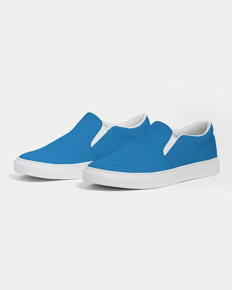 Bright Blue Slip-On Canvas Sneakers | Men's | Bright Pure Blue | C100M50Y0K0