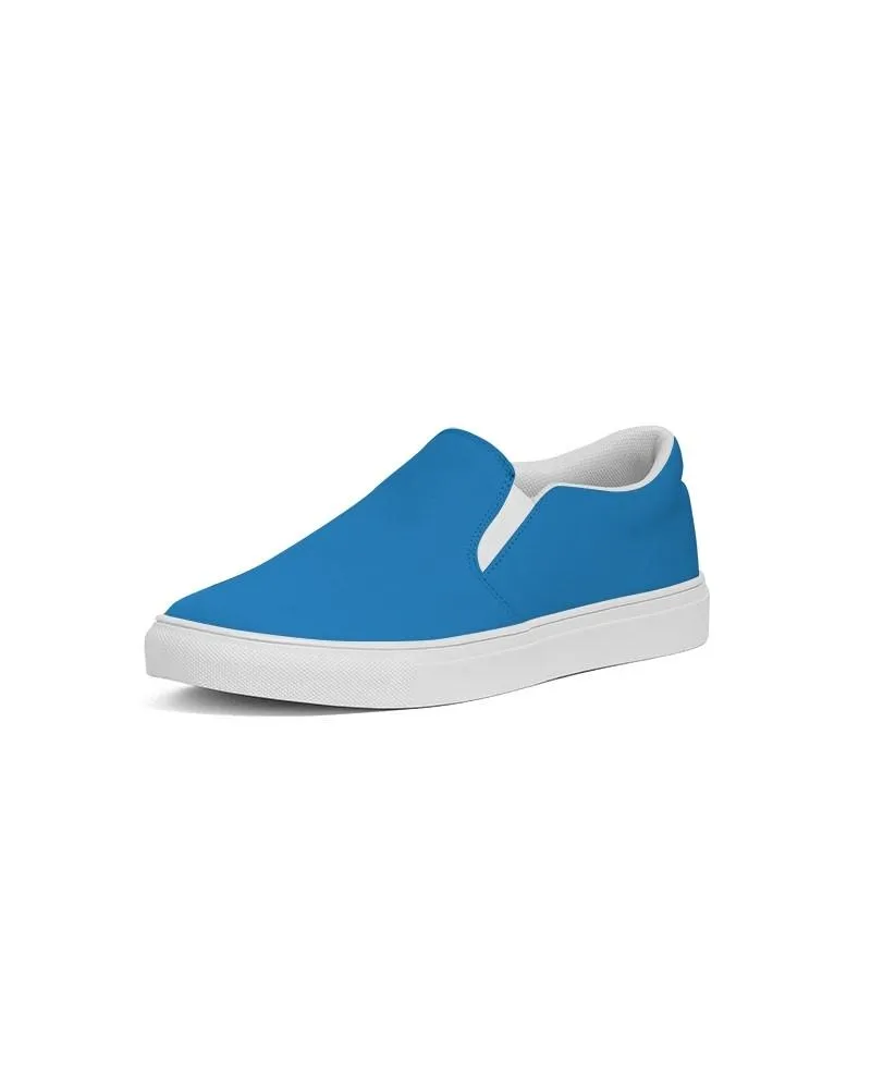 Bright Blue Slip-On Canvas Sneakers | Men's | Bright Pure Blue | C100M50Y0K0