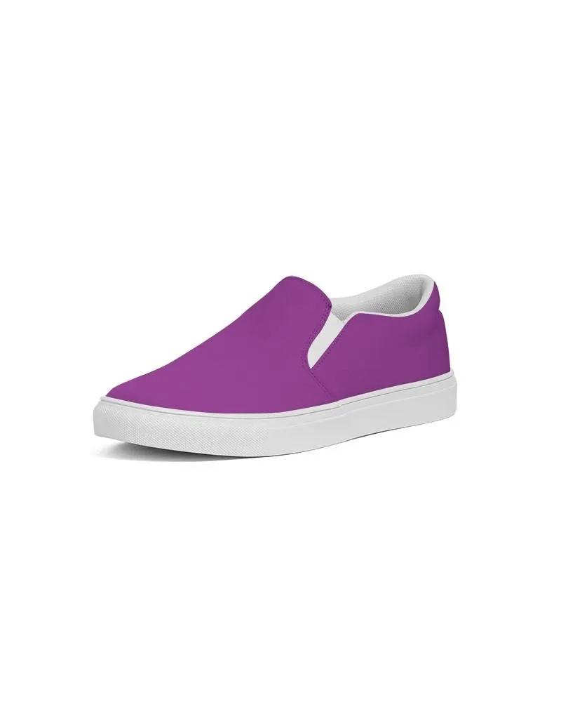 Bright Purple Slip-On Canvas Sneakers | Women's | Bright Pure Purple | C50M100Y0K0