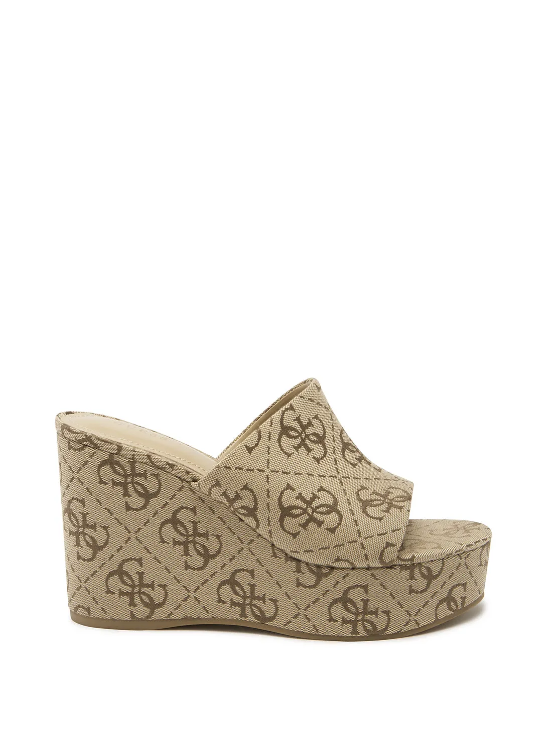 Brown Logo Yenise Wedge Heels