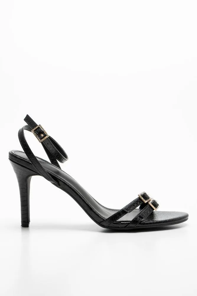 Buckle Detail Heeled Sandal