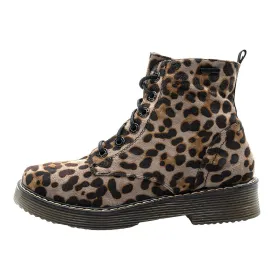 Bugatti Neria Leopard Print Ankle Boots Fabric Brown Colour For Women