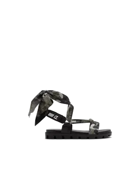 Camouflage Wrap-Tie Sport Sandals