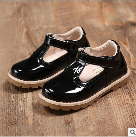 Casual Leather Princess Girls School Shoes