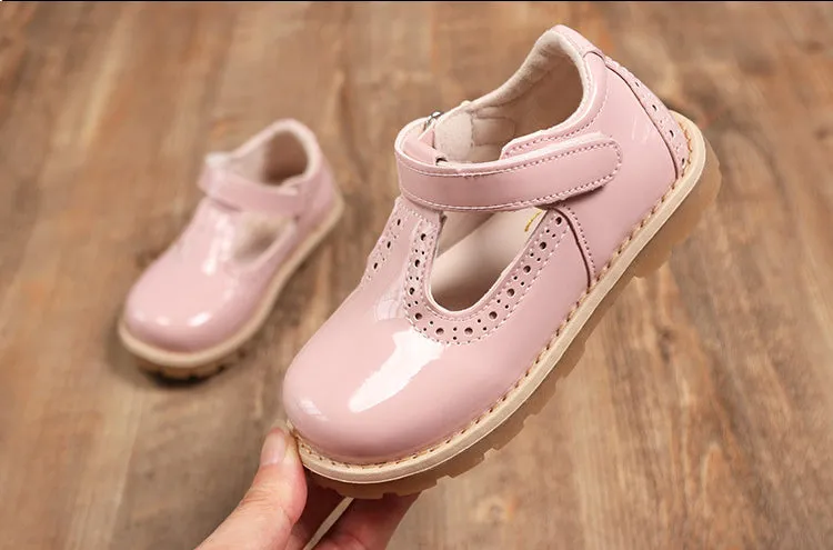 Casual Leather Princess Girls School Shoes