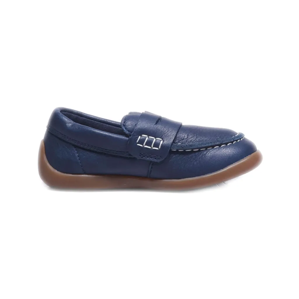 Clarks Loafers Leather Blue Colour For Kids