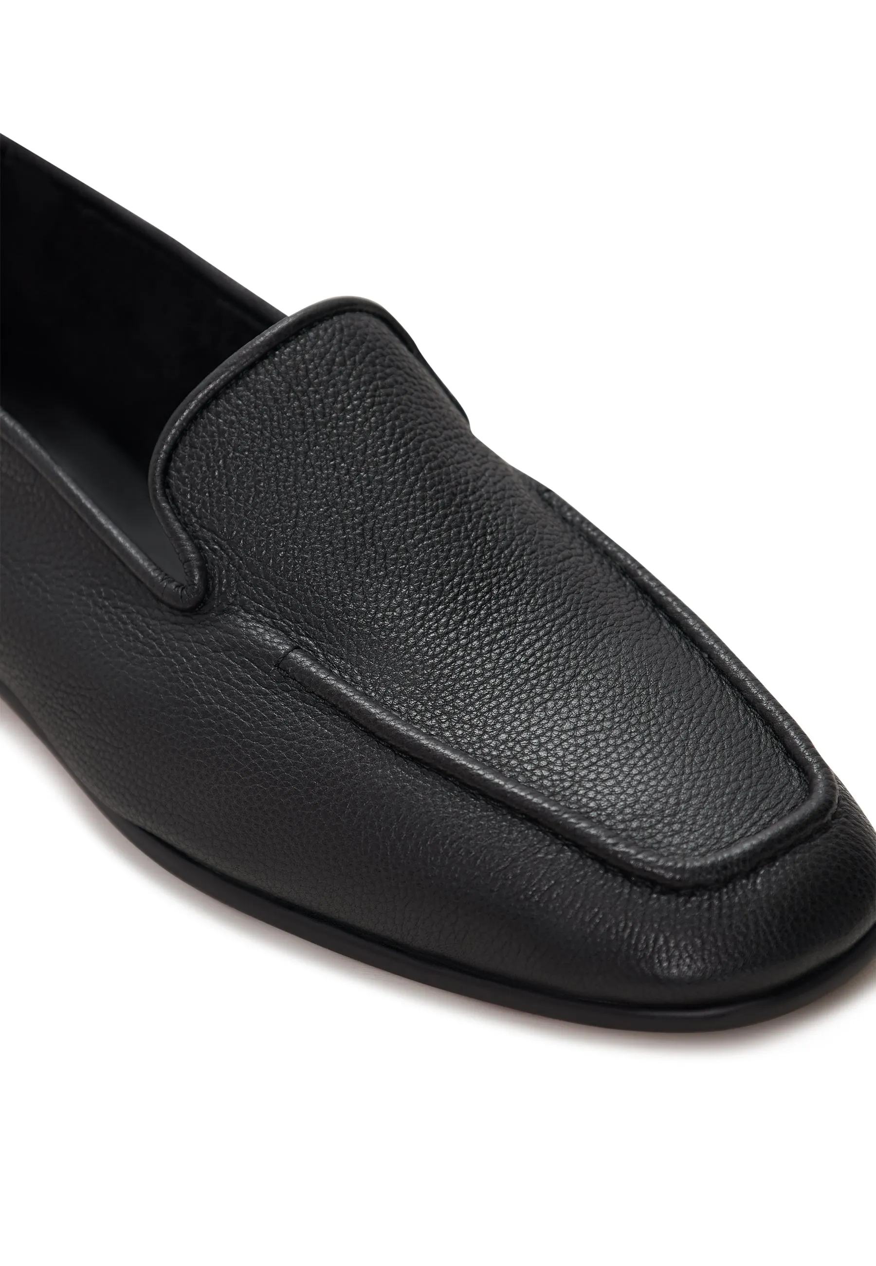 Classic Leather Loafers Lidia - Black