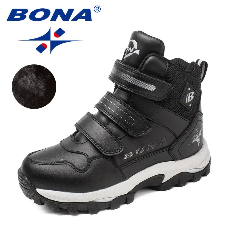 Classics Style Children Boots Round Toe Boys Winter Shoes