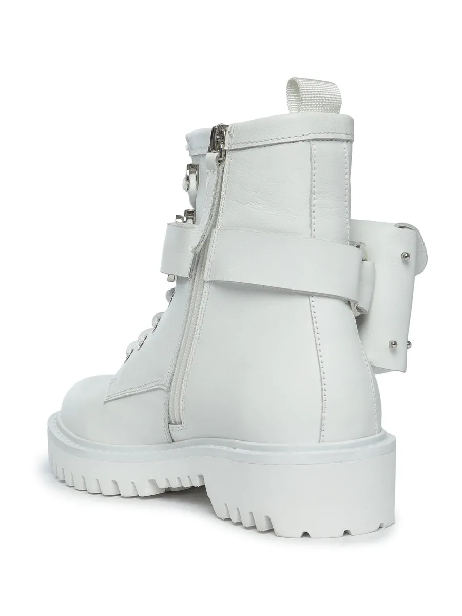 Combat Utility Boots - White