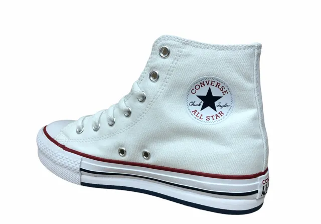 Converse scarpa sneakers da ragazza Ctas Eva Lift Hi 671108C bianco