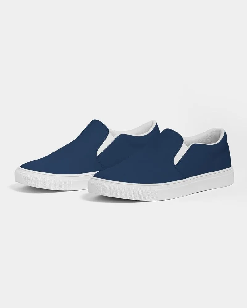 Dark Blue Slip-On Canvas Sneakers | Men's | Dark Pure Blue | C100M50Y0K80