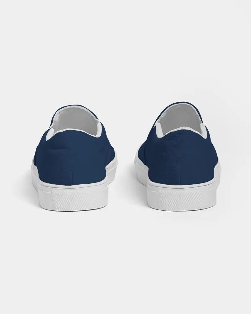 Dark Blue Slip-On Canvas Sneakers | Men's | Dark Pure Blue | C100M50Y0K80