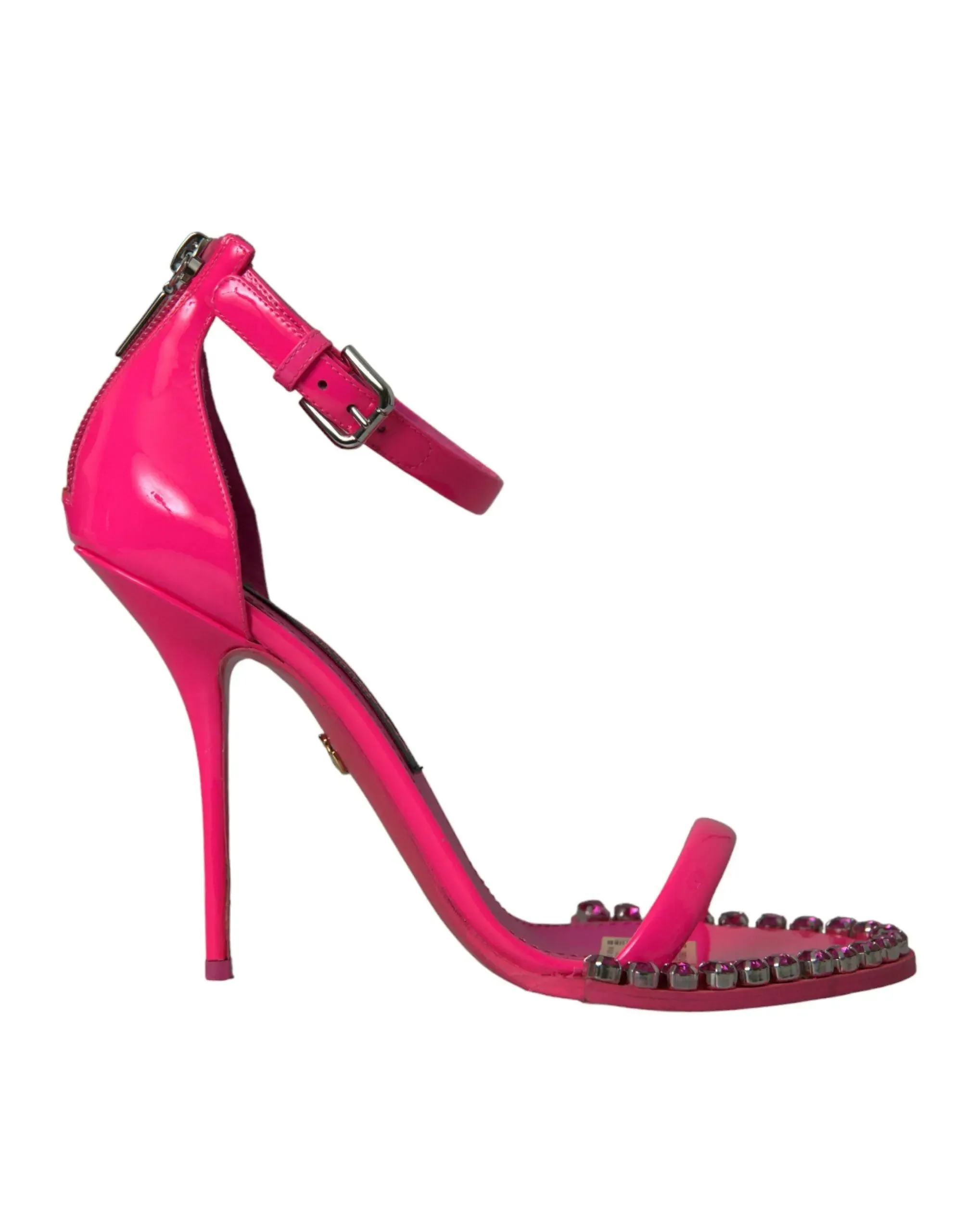 Dolce & Gabbana Pink Crystal Detailed Sandals