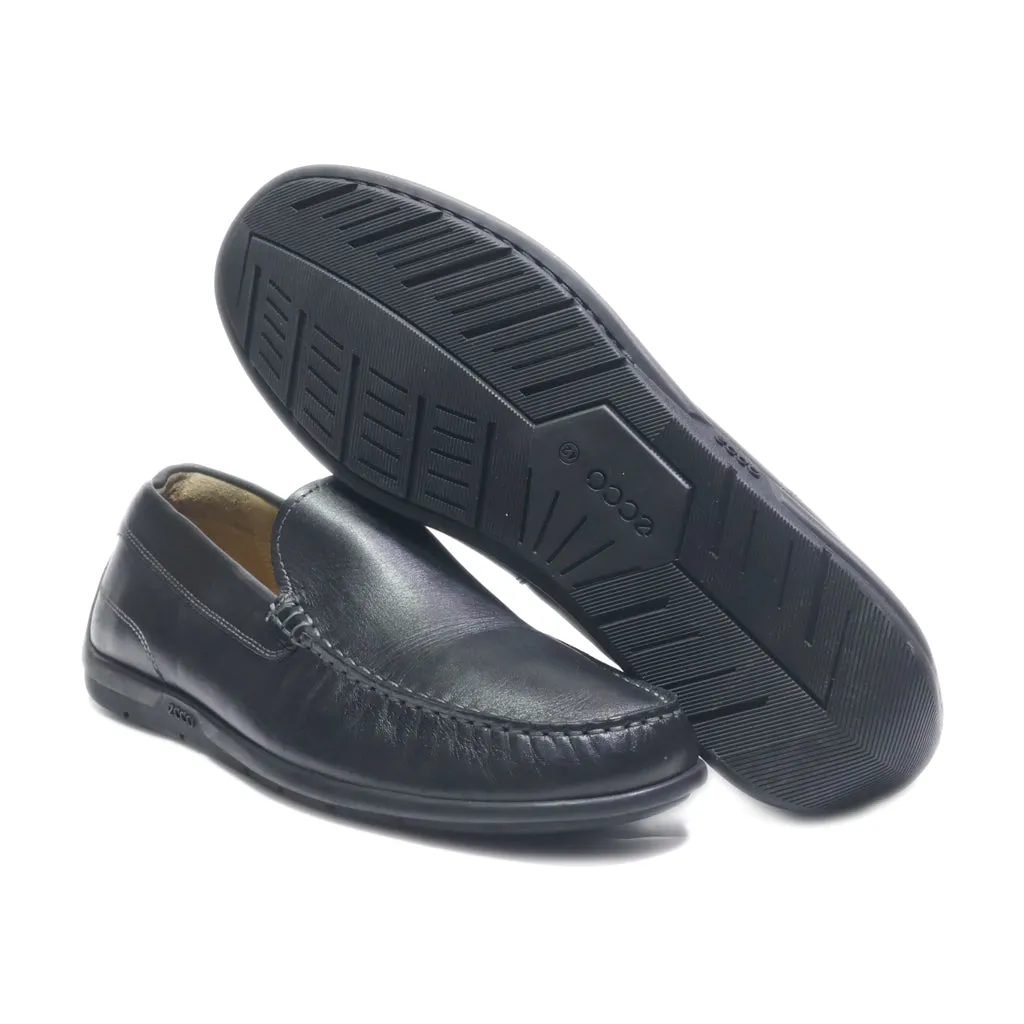 Ecco Loafers Leather Black Colour For Men