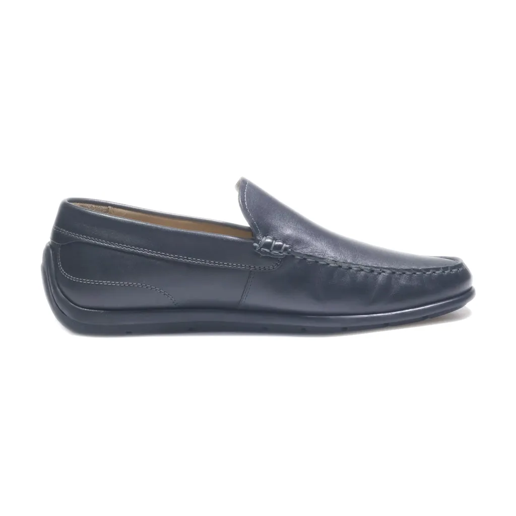 Ecco Loafers Leather Black Colour For Men