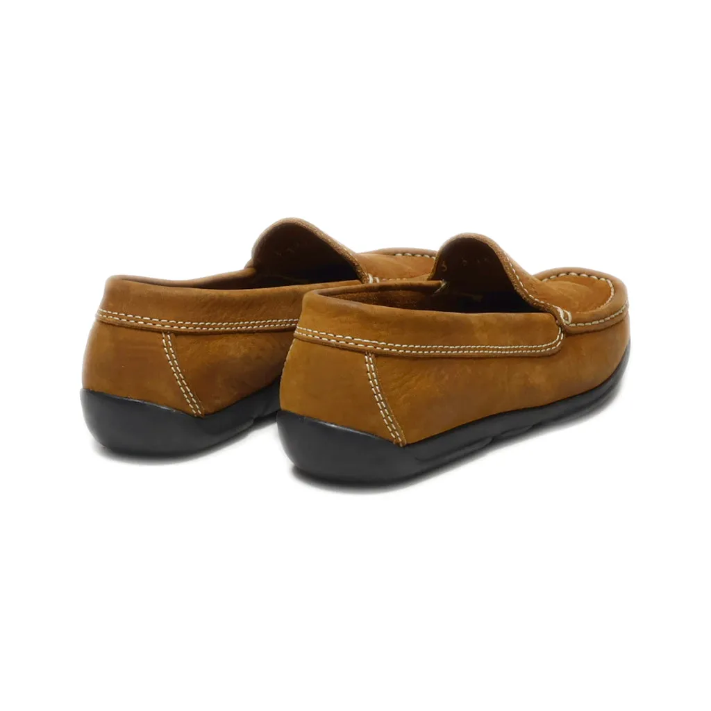 Geox Loafers Leather Brown Colour For Kids