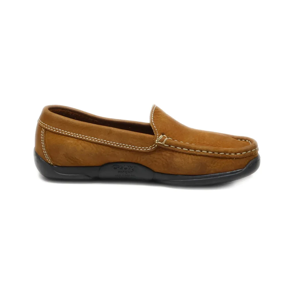 Geox Loafers Leather Brown Colour For Kids