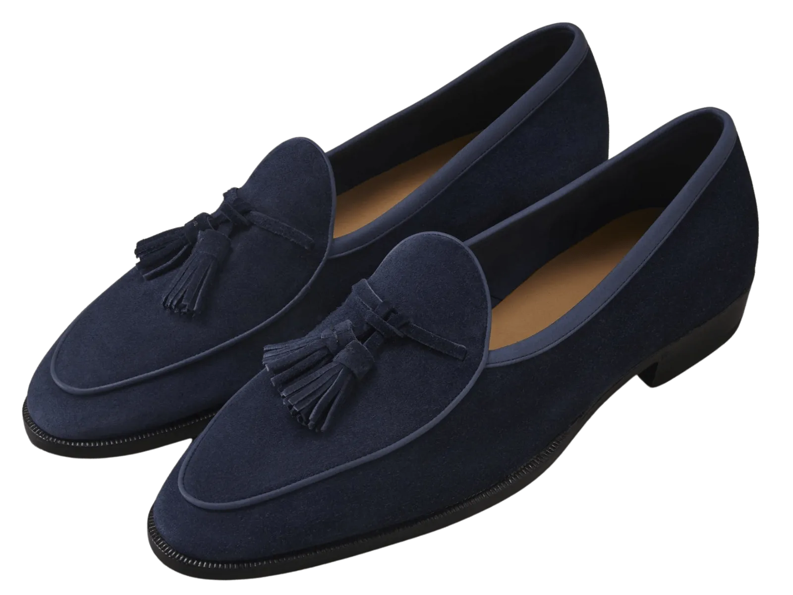 Grand Seine Tassel Loafers in French Navy Noble Suede