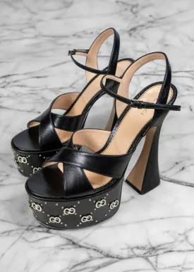 Gucci Black GG Janaya Heeled Sandals