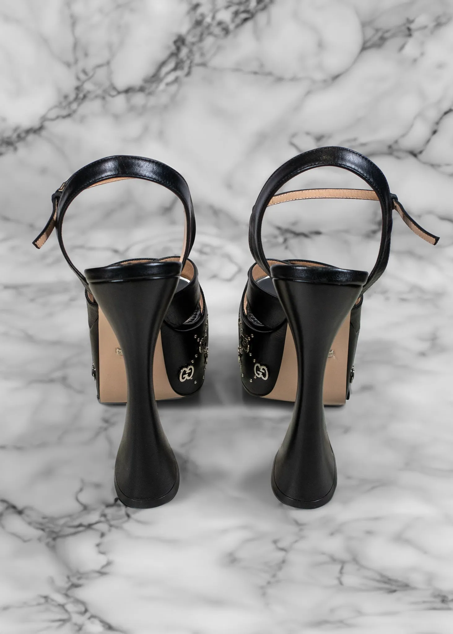 Gucci Black GG Janaya Heeled Sandals