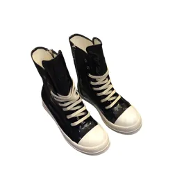 High-Top Black Patent Leather Sneakers