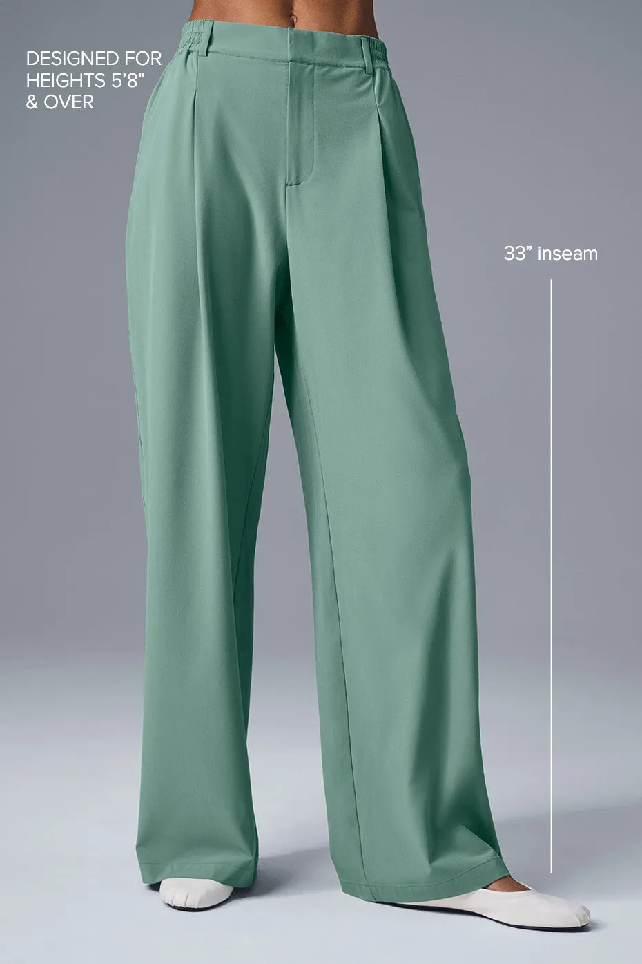 High-Waist Pursuit Trouser (Long) - Botanical Green