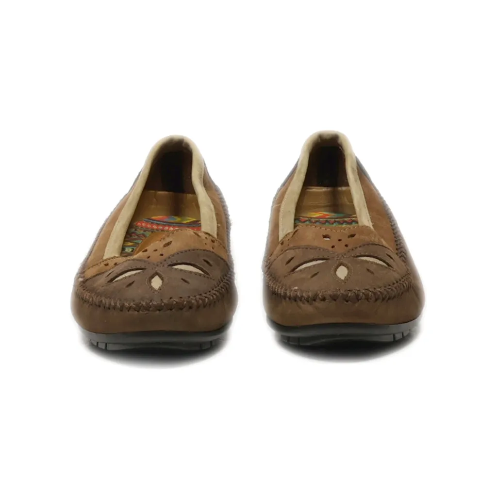 Hush Puppies Loafers Nubuck Brown Colour For Women