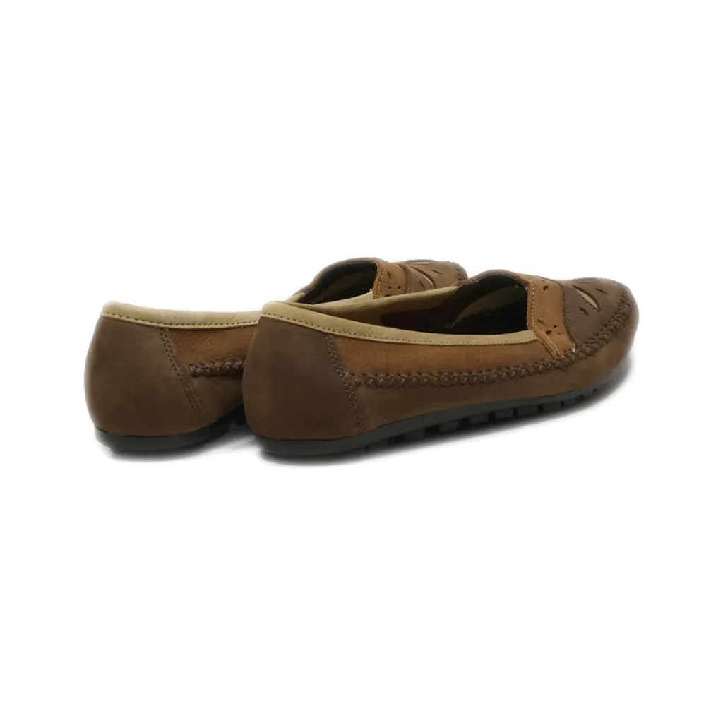 Hush Puppies Loafers Nubuck Brown Colour For Women