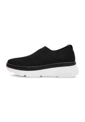 Knit Slip-On Sneakers - Black