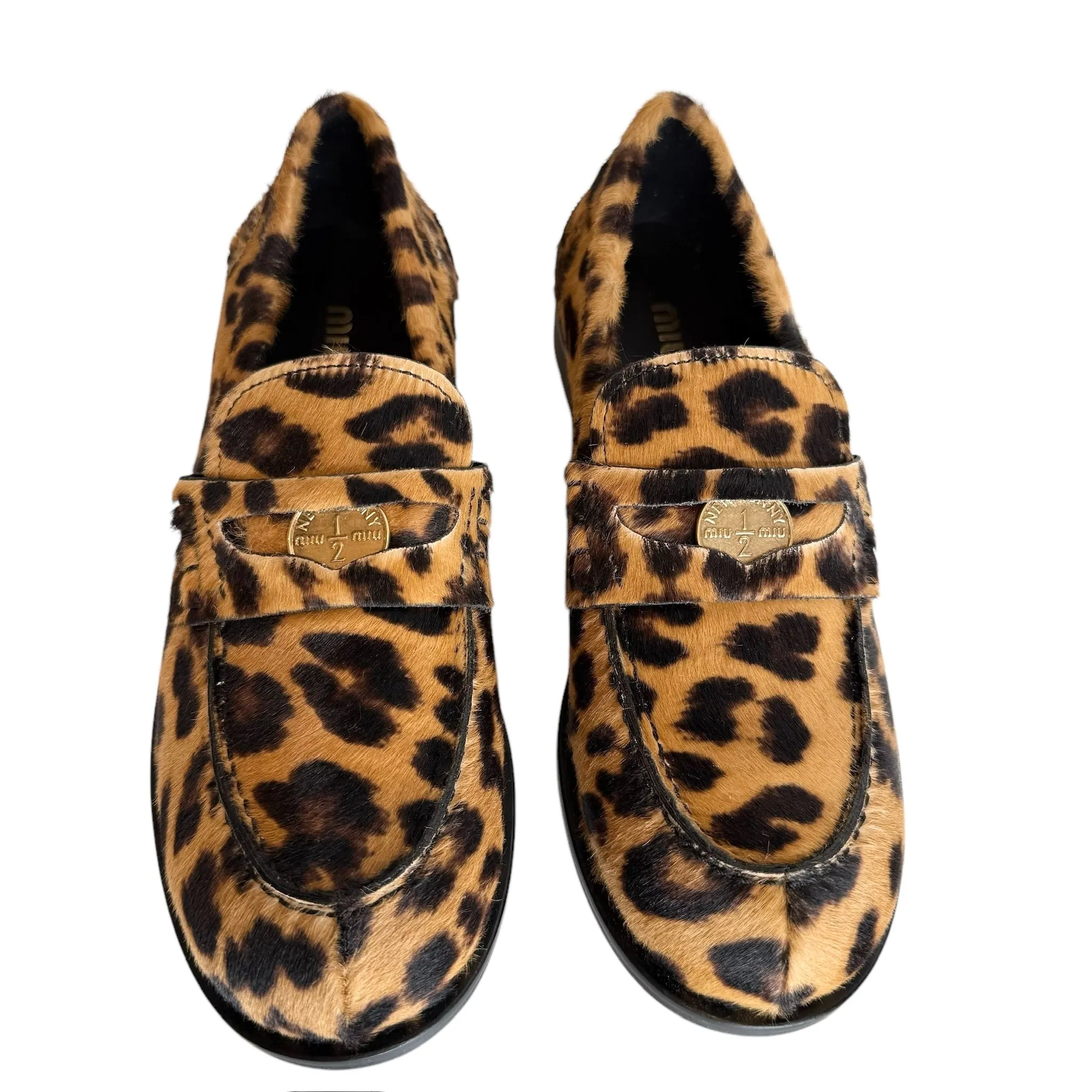 Leopard Logo Loafers - 8