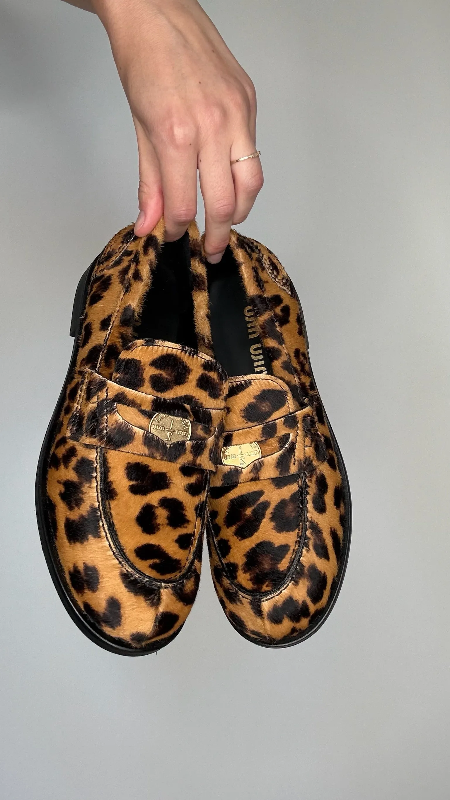 Leopard Logo Loafers - 8