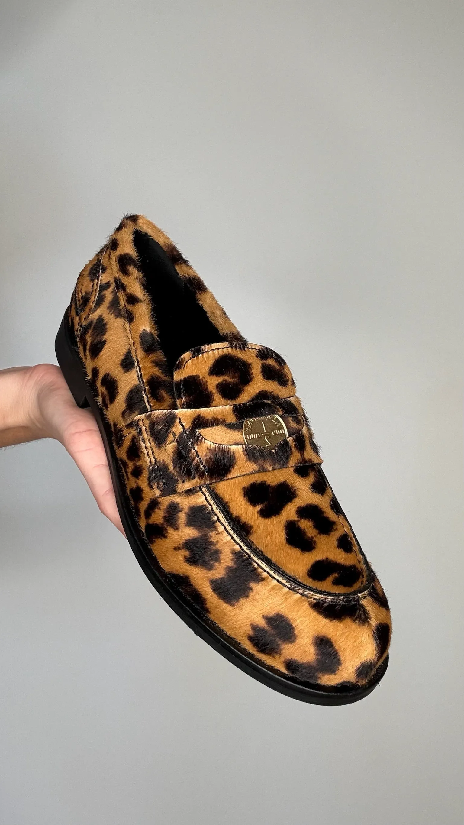 Leopard Logo Loafers - 8