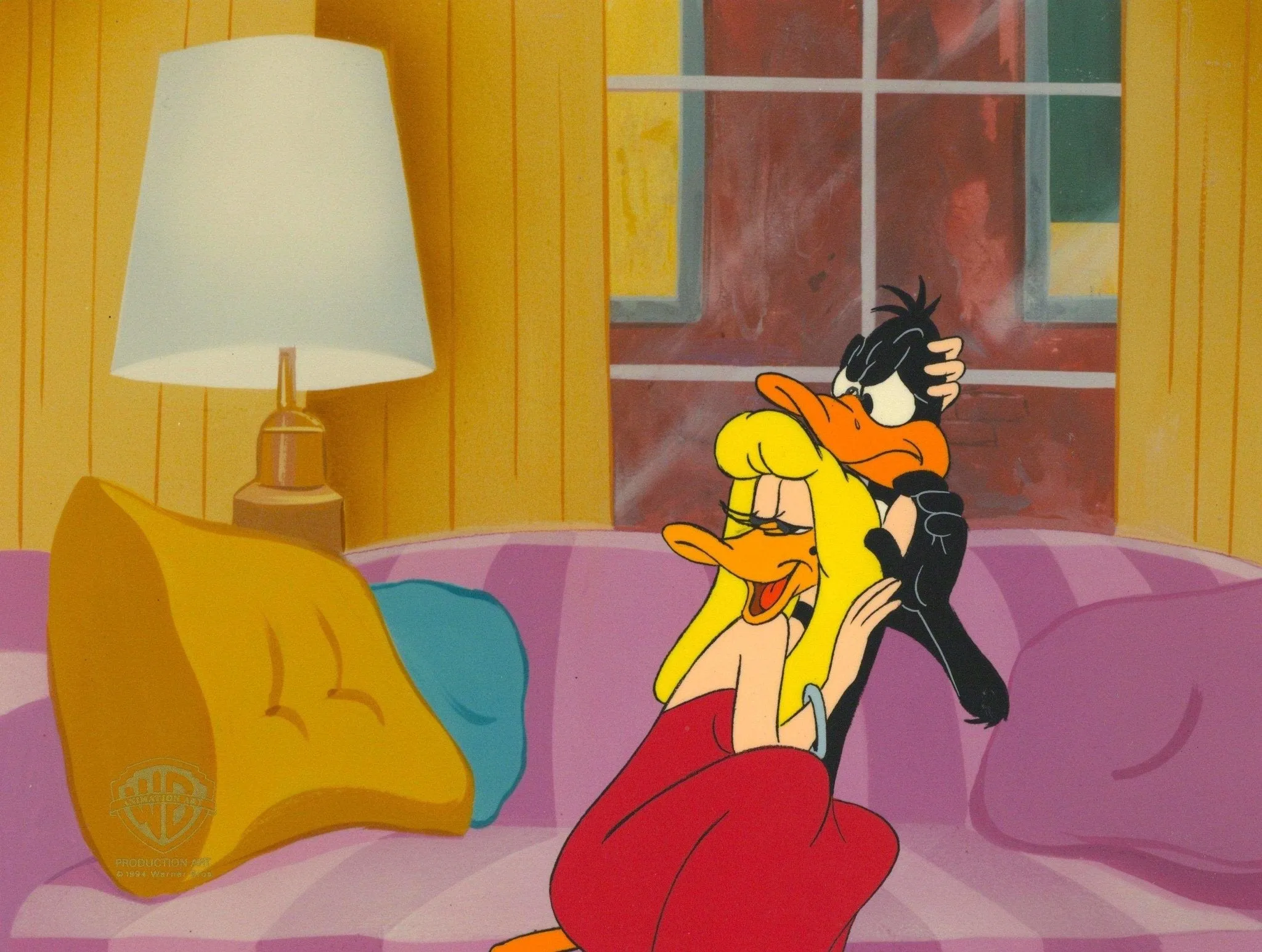 Looney Tunes Original Production Cel: Daffy Duck and Melissa Duck