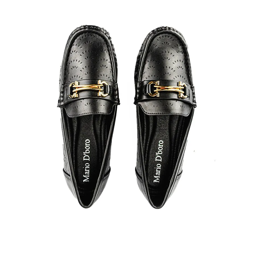 LX 25674 BLACK/BONE LOAFERS FLATS