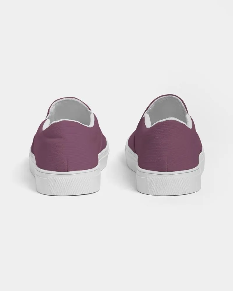 Medium Dark Magenta Slip-On Canvas Sneakers | Women's | Medium Dark Pastel Magenta | C0M60Y0K60