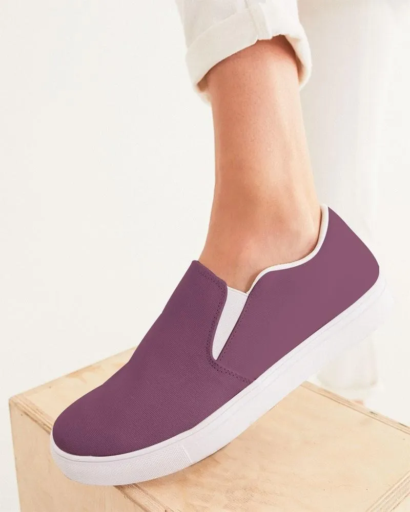 Medium Dark Magenta Slip-On Canvas Sneakers | Women's | Medium Dark Pastel Magenta | C0M60Y0K60