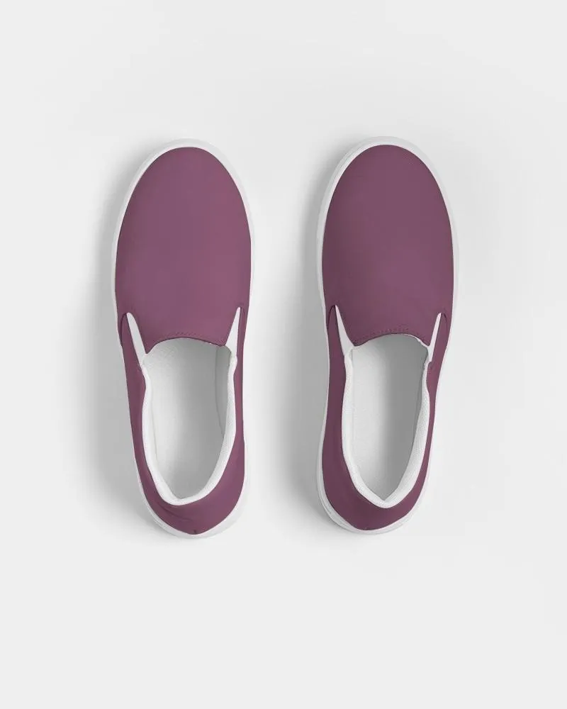 Medium Dark Magenta Slip-On Canvas Sneakers | Women's | Medium Dark Pastel Magenta | C0M60Y0K60