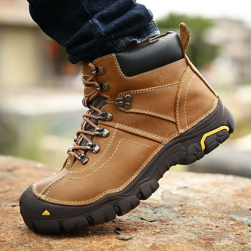 Men's Ankle Boots Waterproof Anti-slip Trekking Outdoor Hunting Hiking Snow Shoes | T8010