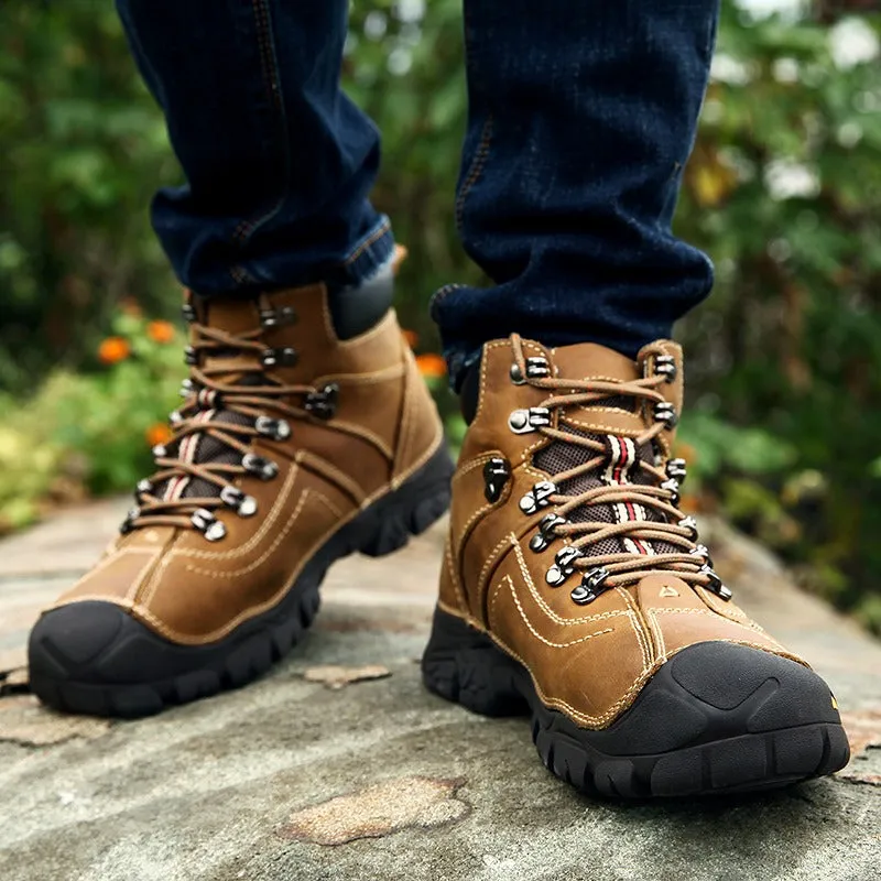 Men's Ankle Boots Waterproof Anti-slip Trekking Outdoor Hunting Hiking Snow Shoes | T8010