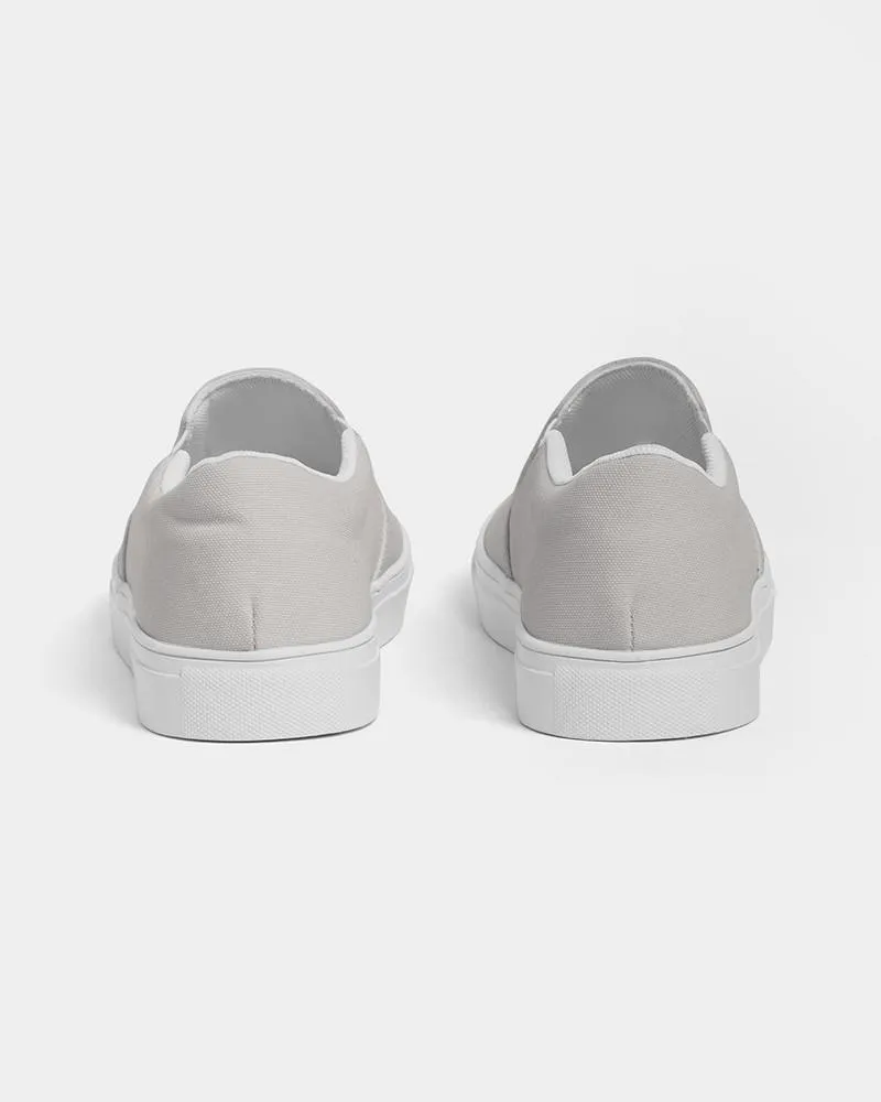 Pale Brown Slip-On Canvas Sneakers | Women's | Light Muted Pale Brown | C10M10Y10K0